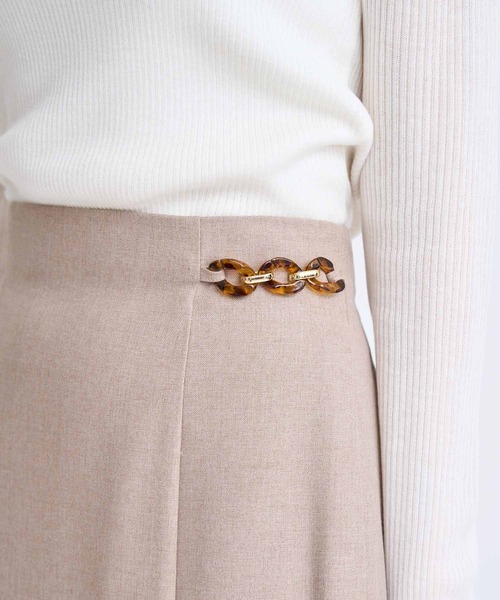 NOELA（ノエラ）の「パーツデザインペンシルスカート（スカート・レディース・グレー/オフホワイト/モカ・S/M）」の14枚目の写真