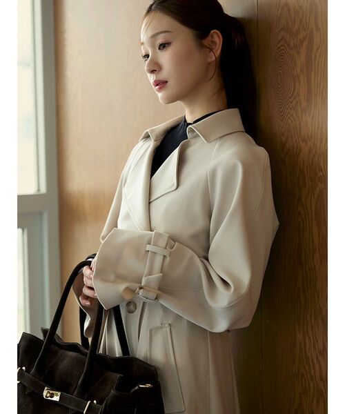 MERCURYDUO（マーキュリーデュオ）の「【セットアップ着用可】ショートトレンチコート（トレンチコート・レディース・ベージュ/アイボリー・FREE）」の5枚目の写真