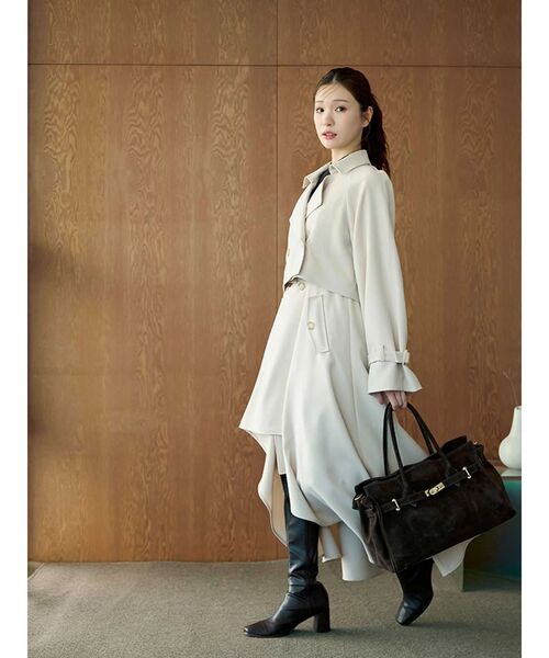 MERCURYDUO（マーキュリーデュオ）の「【セットアップ着用可】ショートトレンチコート（トレンチコート・レディース・ベージュ/アイボリー・FREE）」の6枚目の写真