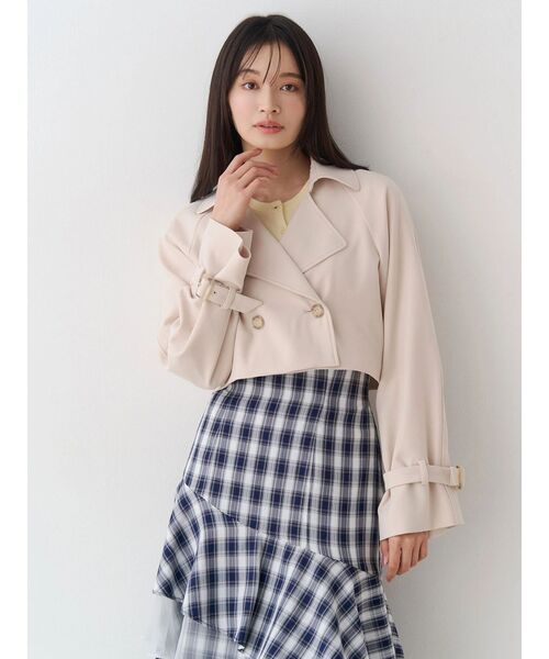 MERCURYDUO（マーキュリーデュオ）の「【セットアップ着用可】ショートトレンチコート（トレンチコート・レディース・ベージュ/アイボリー・FREE）」の9枚目の写真