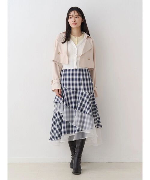 MERCURYDUO（マーキュリーデュオ）の「【セットアップ着用可】ショートトレンチコート（トレンチコート・レディース・ベージュ/アイボリー・FREE）」の11枚目の写真