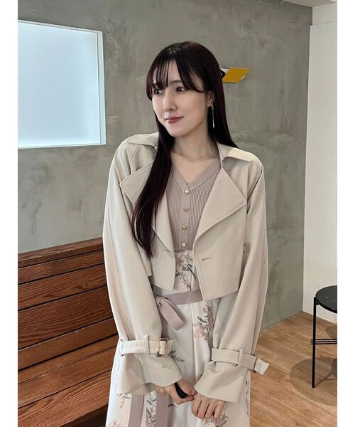 MERCURYDUO（マーキュリーデュオ）の「【セットアップ着用可】ショートトレンチコート（トレンチコート・レディース・ベージュ/アイボリー・FREE）」の12枚目の写真