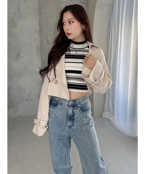 MERCURYDUO（マーキュリーデュオ）の「【セットアップ着用可】ショートトレンチコート（トレンチコート・レディース・ベージュ/アイボリー・FREE）」の17枚目の写真