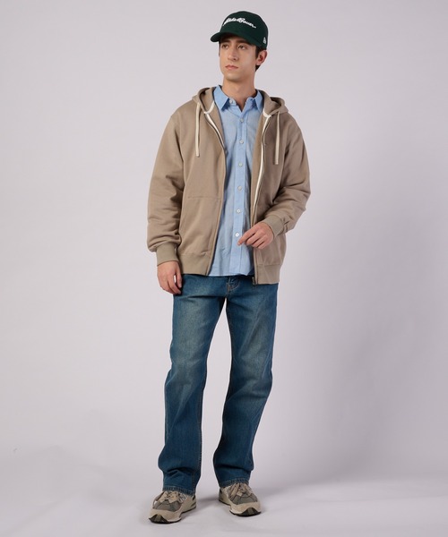 Eddie Bauer(エディーバウアー)の「ヴィンテージ ソフト ジップフーディ(パーカー・メンズ・杢グレー/グレイッシュベージュ/ブラック・S/M/XL/L/XXL)」の9枚目の写真