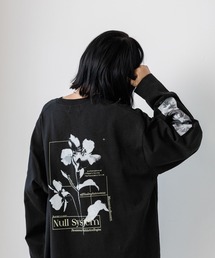 PBLIM | 《UNISEX》モードフラワーロンＴ バックプリント / ルーズシルエット(Tシャツ/カットソー)