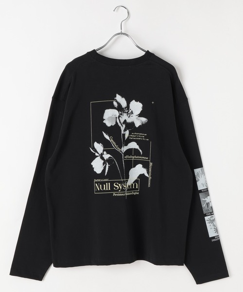 PBLIM（ページボーイリム）の「《UNISEX》モードフラワーロンＴ バックプリント / ルーズシルエット（Tシャツ/カットソー・レディース・オフホワイト/ブラック・MEDIUM/LARGE）」の11枚目の写真