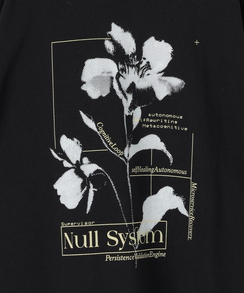 PBLIM（ページボーイリム）の「《UNISEX》モードフラワーロンＴ バックプリント / ルーズシルエット（Tシャツ/カットソー・レディース・オフホワイト/ブラック・MEDIUM/LARGE）」の8枚目の写真