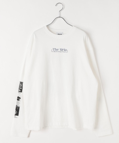 PBLIM（ページボーイリム）の「《UNISEX》モードフラワーロンＴ バックプリント / ルーズシルエット（Tシャツ/カットソー・レディース・オフホワイト/ブラック・MEDIUM/LARGE）」の17枚目の写真