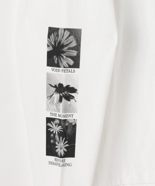 PBLIM（ページボーイリム）の「《UNISEX》モードフラワーロンＴ バックプリント / ルーズシルエット（Tシャツ/カットソー・レディース・オフホワイト/ブラック・MEDIUM/LARGE）」の15枚目の写真