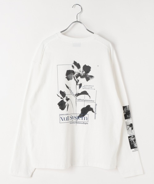 PBLIM（ページボーイリム）の「《UNISEX》モードフラワーロンＴ バックプリント / ルーズシルエット（Tシャツ/カットソー・レディース・オフホワイト/ブラック・MEDIUM/LARGE）」の14枚目の写真