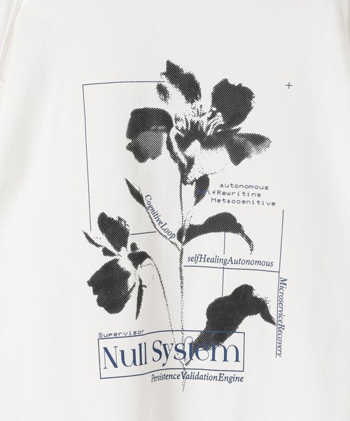 PBLIM（ページボーイリム）の「《UNISEX》モードフラワーロンＴ バックプリント / ルーズシルエット（Tシャツ/カットソー・レディース・オフホワイト/ブラック・MEDIUM/LARGE）」の13枚目の写真