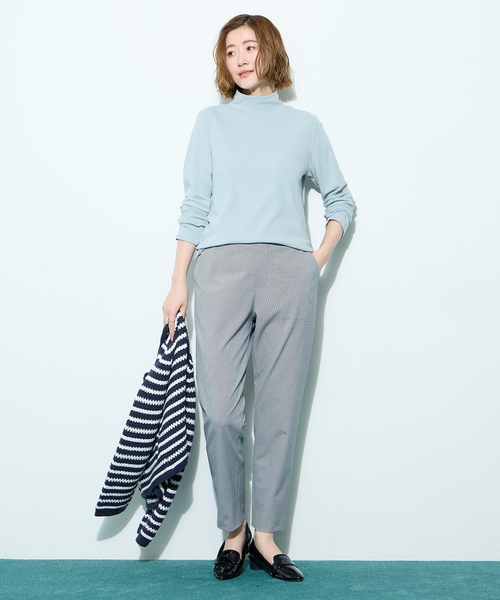 Petit Honfleur(プチオンフルール)の「【すご楽】ストレッチテーパードパンツ【ウエストゴム・通年素材・チェック柄・無地】(その他パンツ・レディース・ライトグレー/チャコールグレー/サックスブルー・M/L)」の22枚目の写真