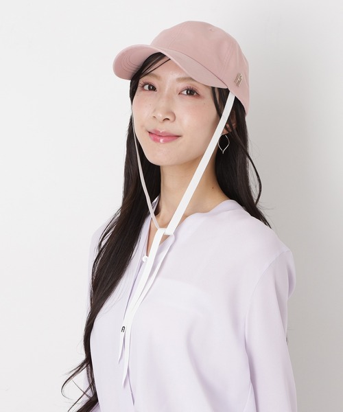 FURLA（フルラ）の「遮光 あごひも付 3WAY アーチロゴキャップ（キャップ・レディース・ライトブルー/ベビーピンク/ブラック/ベージュ・FREE）」の9枚目の写真