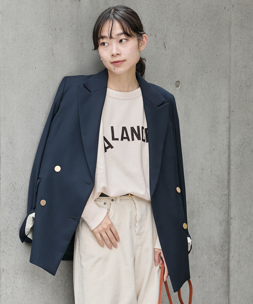 journal standard L'essage（ジャーナルスタンダードレサージュ）の「《追加2》【MIXTA/ミクスタ】BALANCE CREW SWEAT SHIRTS：スウェット（スウェット・レディース・ブラック/アイボリー・MEDIUM）」の16枚目の写真