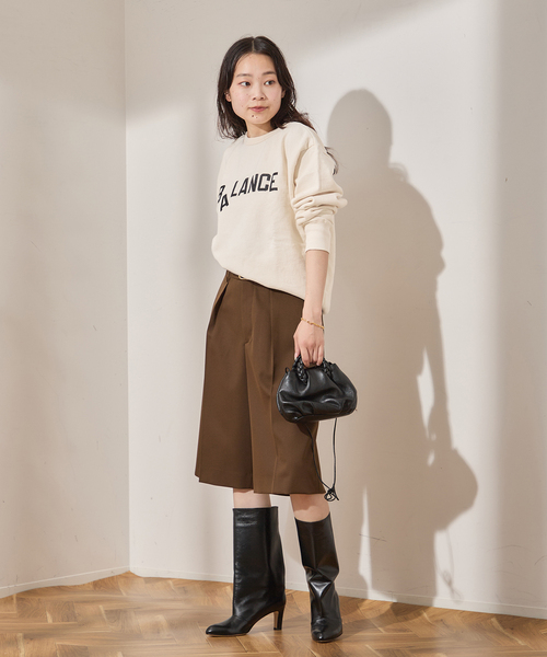 journal standard L'essage（ジャーナルスタンダードレサージュ）の「《追加2》【MIXTA/ミクスタ】BALANCE CREW SWEAT SHIRTS：スウェット（スウェット・レディース・ブラック/アイボリー・MEDIUM）」の18枚目の写真