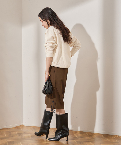 journal standard L'essage（ジャーナルスタンダードレサージュ）の「《追加2》【MIXTA/ミクスタ】BALANCE CREW SWEAT SHIRTS：スウェット（スウェット・レディース・ブラック/アイボリー・MEDIUM）」の20枚目の写真