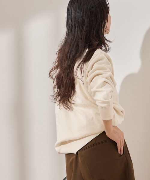 journal standard L'essage（ジャーナルスタンダードレサージュ）の「《追加2》【MIXTA/ミクスタ】BALANCE CREW SWEAT SHIRTS：スウェット（スウェット・レディース・ブラック/アイボリー・MEDIUM）」の21枚目の写真