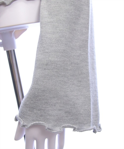 clear（クリア）の「フリルニットロングカーディガン[カジュアル 着回し抜群 大人 羽織り]（カーディガン/ボレロ・レディース・オフホワイト/グレー/ピンク/ブラック・F）」の17枚目の写真