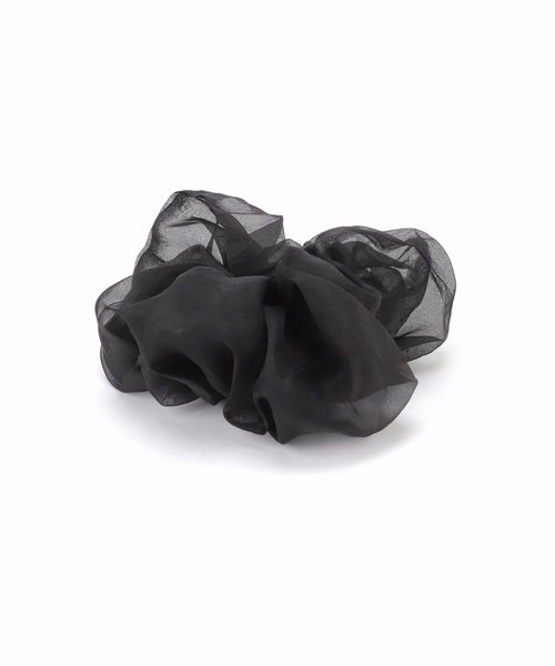 Spick & Span（スピックアンドスパン）の「TENDRESSE STUDIO / テンドレッセ スタジオ SHEER SILK SCRUNCHIE（シュシュ・レディース・ベージュ/ブラック・FREE）」の7枚目の写真