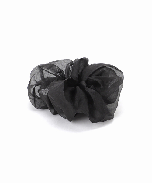 Spick & Span（スピックアンドスパン）の「TENDRESSE STUDIO / テンドレッセ スタジオ SHEER SILK SCRUNCHIE（シュシュ・レディース・ベージュ/ブラック・FREE）」の8枚目の写真