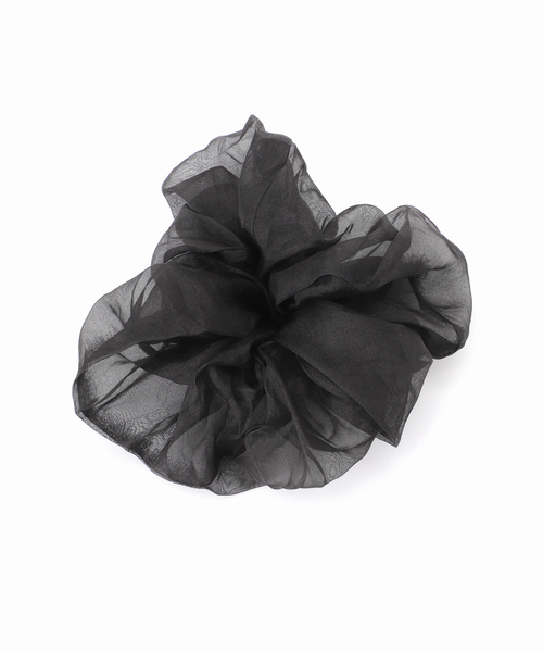 Spick & Span（スピックアンドスパン）の「TENDRESSE STUDIO / テンドレッセ スタジオ SHEER SILK SCRUNCHIE（シュシュ・レディース・ベージュ/ブラック・FREE）」の9枚目の写真