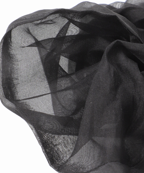 Spick & Span（スピックアンドスパン）の「TENDRESSE STUDIO / テンドレッセ スタジオ SHEER SILK SCRUNCHIE（シュシュ・レディース・ベージュ/ブラック・FREE）」の10枚目の写真