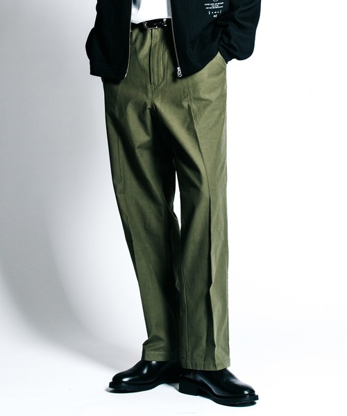 CRIMIE（クライミー）の「TAILORED TROUSERS _ BACK SATIN（スラックス・メンズ・カーキ/ブラック・XXL/XL/L/M/S）」の2枚目の写真