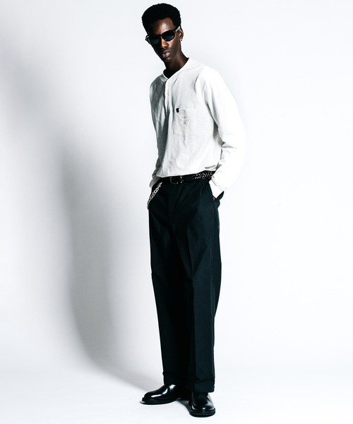 CRIMIE（クライミー）の「TAILORED TROUSERS _ BACK SATIN（スラックス・メンズ・カーキ/ブラック・XXL/XL/L/M/S）」の14枚目の写真