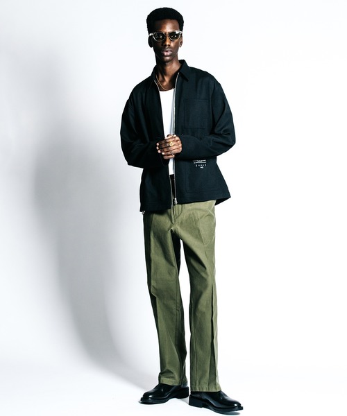 CRIMIE（クライミー）の「TAILORED TROUSERS _ BACK SATIN（スラックス・メンズ・カーキ/ブラック・XXL/XL/L/M/S）」の17枚目の写真