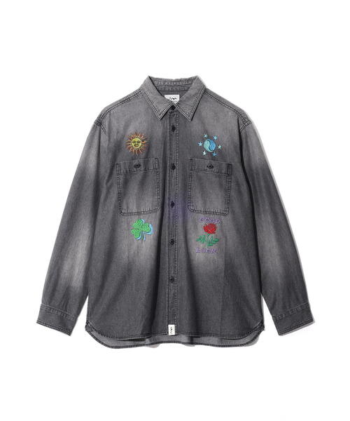 MANASTASH（マナスタッシュ）の「MANASTASH/マナスタッシュ　EMBROIDERY SHIRTS（シャツ/ブラウス・メンズ・その他4/ブラック/ホワイト・L/S/M/XL）」の4枚目の写真