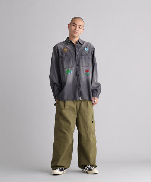 MANASTASH（マナスタッシュ）の「MANASTASH/マナスタッシュ　EMBROIDERY SHIRTS（シャツ/ブラウス・メンズ・その他4/ブラック/ホワイト・L/S/M/XL）」の7枚目の写真