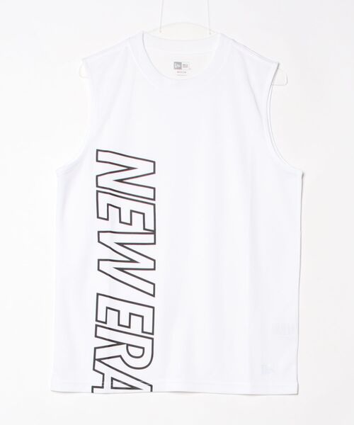 NEW ERA(ニューエラ)の「【NEW ERA】 Sleeveless Tech Tee PA SL TECH TEE VERTICAL WHI(Tシャツ/カットソー・メンズ・ホワイト・MEDIUM/LARGE/X-LARGE)」の4枚目の写真