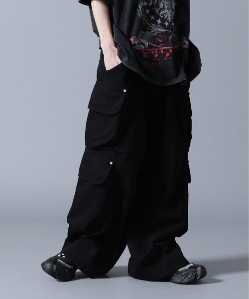DANKE SCHON（ダンケシェーン）の「DankeSchon/ダンケシェーン/10oz KATURAGI W-CARGO PANTS（カーゴパンツ・メンズ・ブラック/グレー/ホワイト・M/L/S）」の9枚目の写真