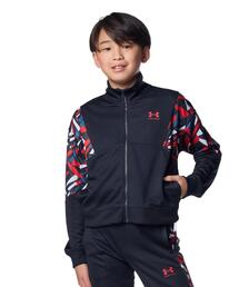 UNDER ARMOUR（アンダーアーマー）の「UAプリント ブロック トラックジャケット（トレーニング/キッズ）（ジャージ）」