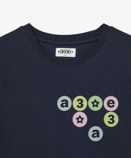 aeae(エーイーエーイー)の「COLOR DOT LOGO TEE(Tシャツ/カットソー・レディース・ブラウン/ホワイト/ネイビー・FREE)」の12枚目の写真