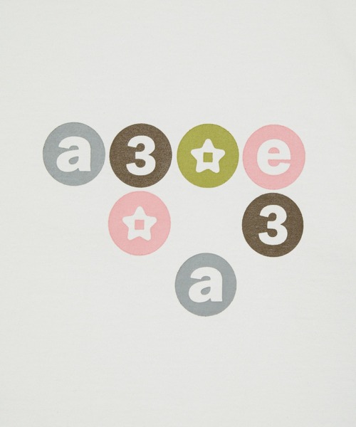 aeae(エーイーエーイー)の「COLOR DOT LOGO TEE(Tシャツ/カットソー・レディース・ブラウン/ホワイト/ネイビー・FREE)」の5枚目の写真