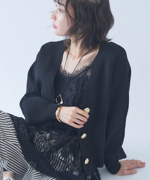 Remind me and forever(リマインドミーアンドフォーエバー)の「【レイヤードにぴったり!】レースチュニック(シャツ/ブラウス・レディース・ブラック/オフホワイト・FREE)」の18枚目の写真