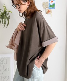Java（ジャバ）の「《JaVaジャバコラボ》ゆるシルエットに、ひとさじのアクセント。オーバーサイズ配色BIGTEE（Tシャツ/カットソー）」
