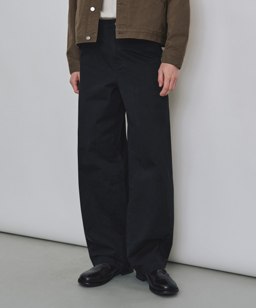 COSTUME O’CLOCK(コスチュームオクロック)の「コットンウォッシュドカーブパンツブラック COOSPT251BLACK(その他パンツ・メンズ・その他・26/28/30/32/34)」の2枚目の写真