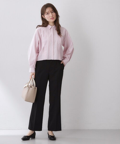 index（インデックス）の「ストレッチスリムフレアパンツ【洗濯機OK】（その他パンツ・レディース・ブラック/チャコールグレー/ナチュラル・36/38/40/42）」の6枚目の写真