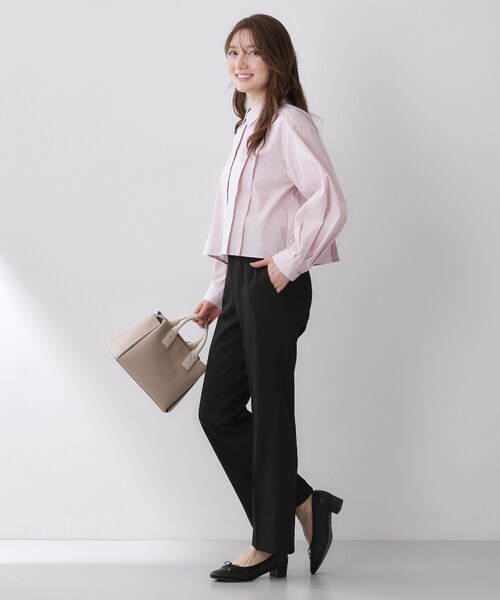 index（インデックス）の「ストレッチスリムフレアパンツ【洗濯機OK】（その他パンツ・レディース・ブラック/チャコールグレー/ナチュラル・36/38/40/42）」の7枚目の写真