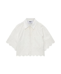 MSGM | クロップド アイレットレース ポプリンシャツ(シャツ/ブラウス)