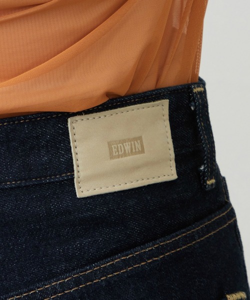 EDWIN（エドウィン）の「EDWIN エドウィン ロールアップ ストレート デニムパンツ ジーンズ（デニムパンツ・レディース・ブラック系その他/インディゴブルー/ライトインディゴブルー・X-SMALL/SMALL/MEDIUM/LARGE）」の10枚目の写真