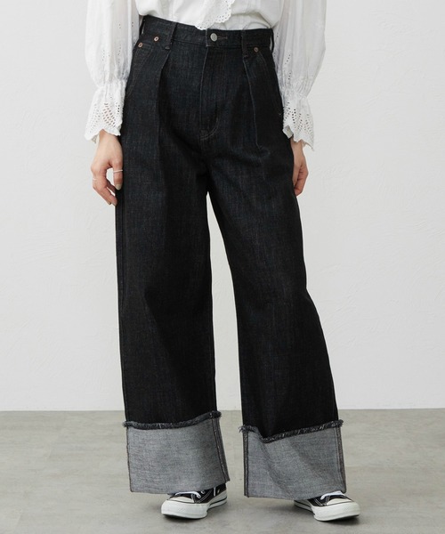 EDWIN（エドウィン）の「EDWIN エドウィン ロールアップ ストレート デニムパンツ ジーンズ（デニムパンツ・レディース・ブラック系その他/インディゴブルー/ライトインディゴブルー・X-SMALL/SMALL/MEDIUM/LARGE）」の15枚目の写真
