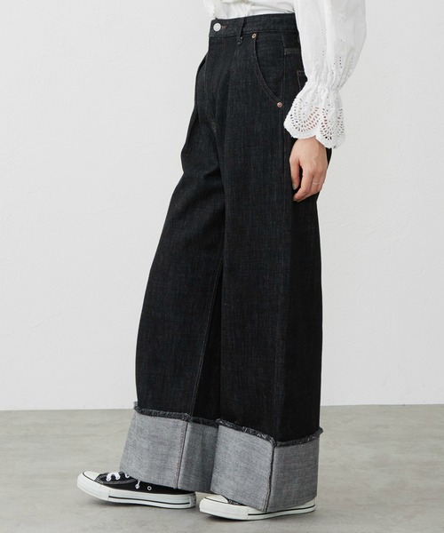 EDWIN（エドウィン）の「EDWIN エドウィン ロールアップ ストレート デニムパンツ ジーンズ（デニムパンツ・レディース・ブラック系その他/インディゴブルー/ライトインディゴブルー・X-SMALL/SMALL/MEDIUM/LARGE）」の16枚目の写真