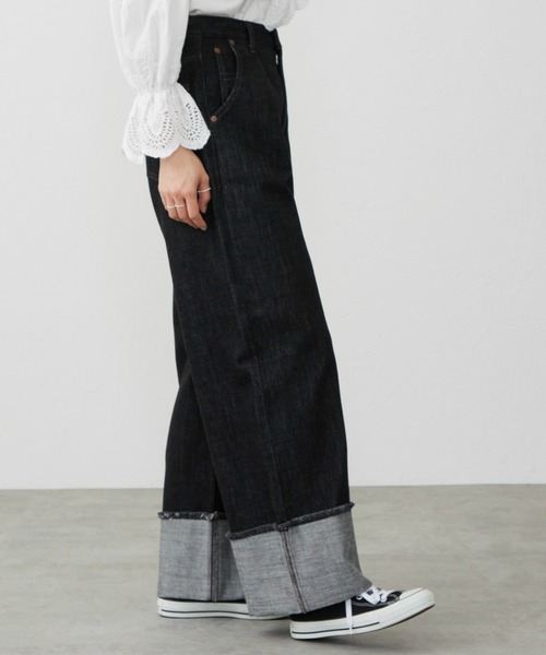 EDWIN（エドウィン）の「EDWIN エドウィン ロールアップ ストレート デニムパンツ ジーンズ（デニムパンツ・レディース・ブラック系その他/インディゴブルー/ライトインディゴブルー・X-SMALL/SMALL/MEDIUM/LARGE）」の17枚目の写真