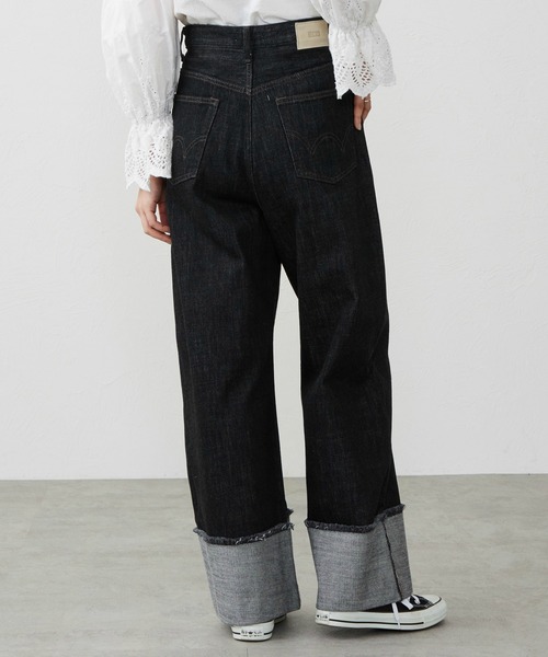 EDWIN（エドウィン）の「EDWIN エドウィン ロールアップ ストレート デニムパンツ ジーンズ（デニムパンツ・レディース・ブラック系その他/インディゴブルー/ライトインディゴブルー・X-SMALL/SMALL/MEDIUM/LARGE）」の18枚目の写真