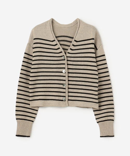 WALANCE（ワランス）の「WALANCE | 2way ペーパーニット カーディガン WOMEN（カーディガン/ボレロ・レディース・ブラック/ベージュ系その他・F）」の2枚目の写真