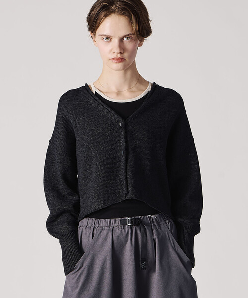 WALANCE（ワランス）の「WALANCE | 2way ペーパーニット カーディガン WOMEN（カーディガン/ボレロ・レディース・ブラック/ベージュ系その他・F）」の4枚目の写真