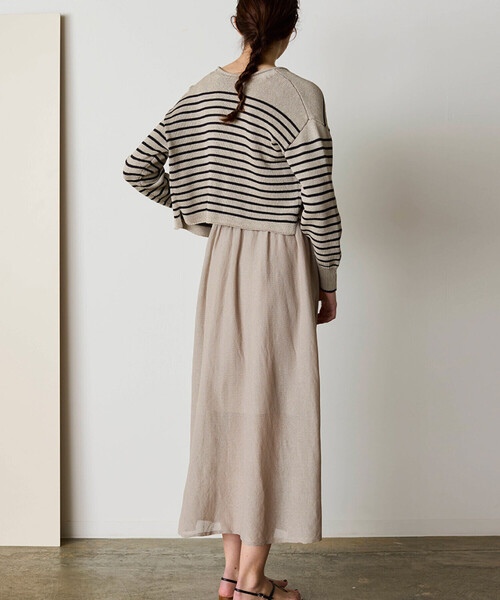 WALANCE（ワランス）の「WALANCE | 2way ペーパーニット カーディガン WOMEN（カーディガン/ボレロ・レディース・ブラック/ベージュ系その他・F）」の19枚目の写真